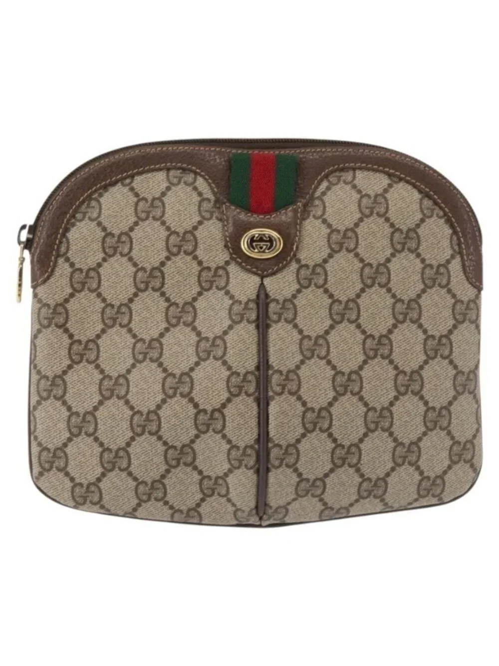 Authentic GUCCI GG Supreme Web Sherry Line Shoulder Bag PVC Beige 904 02 047 - Picture 9 of 16